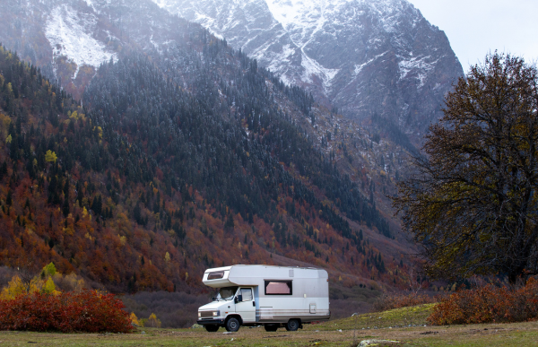 Driving through the mountains