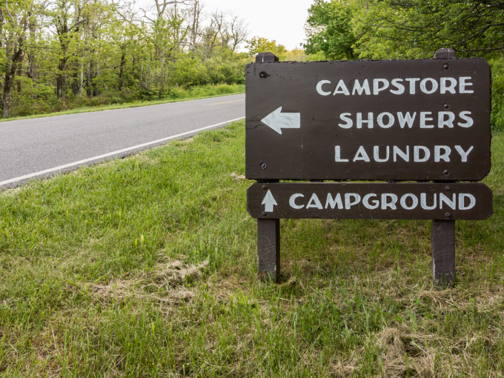 signs of campground