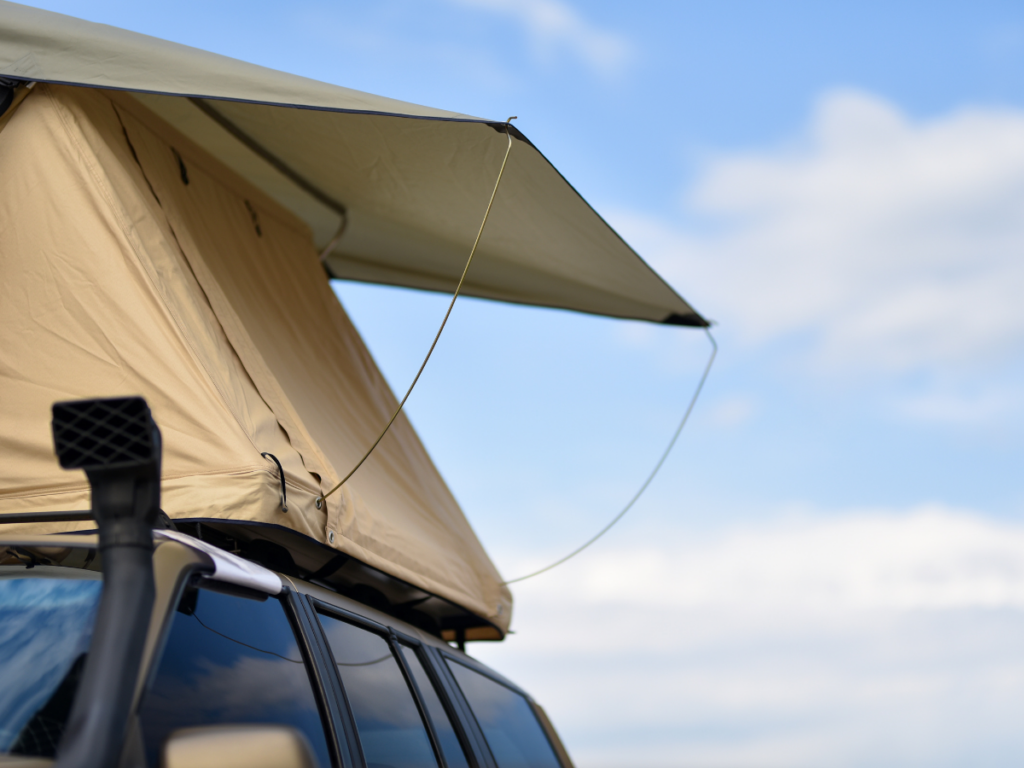 tent on top of car